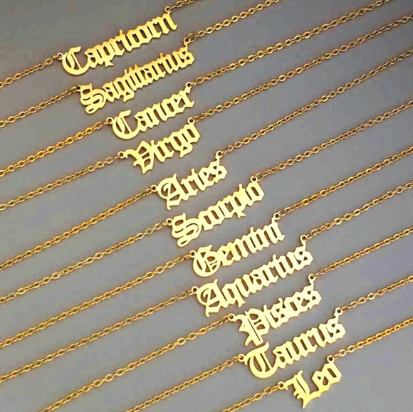 Zodiac sign necklace